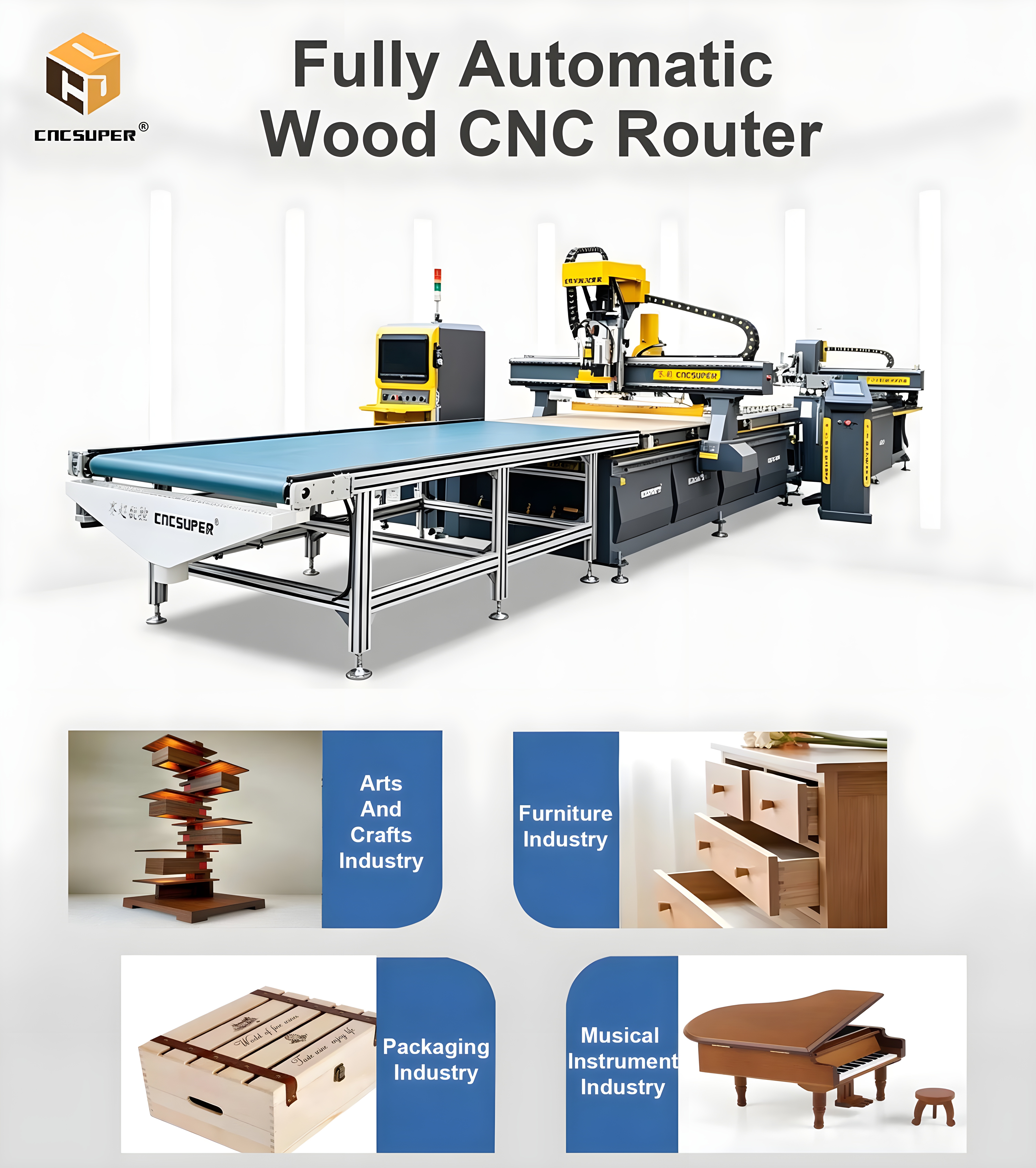 ATC CNC Nesting Router For Cabinet Furniture Panel Processing