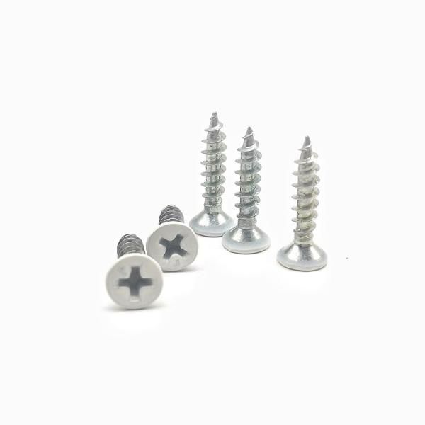 Processing baking paint white stainless steel screw decoration wood screw color baking paint Self-tapping screw