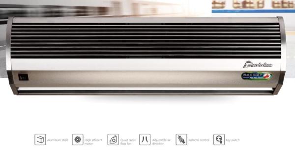 2025 Aluminum / ABS Cover Door Fan Air Curtain Keeping Indoor Air Conditioning Fresh Air