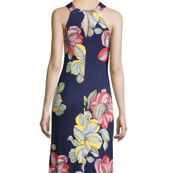 Floral-Print Maxi Halter Dress maxi dress