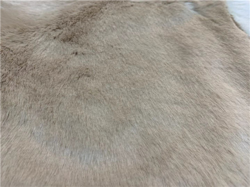 Beige Short Ladies Faux Fur Coats , Faux Fur Tan Teddy Fur Combo Coat