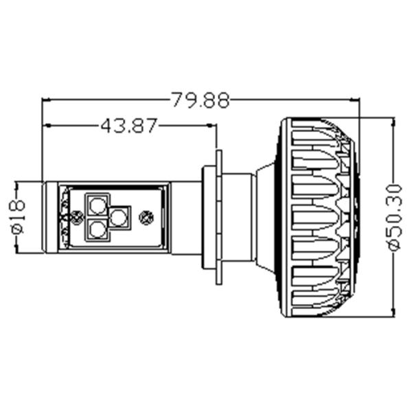 BB-3SHL-H7W-CR-3000LM