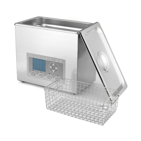 40W Power Digital Heated Ultrasonic Cleaner 304 Satainless Steel Material