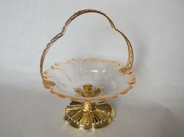Sun flower shape candy bowl w/classic stand & elegant  (2)