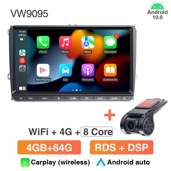GRANDnavi 2din Android For Volkswagen VW Polo Jetta Skoda Octavia 2 Golf 5 7 Touran Car Radio Multimedia Player