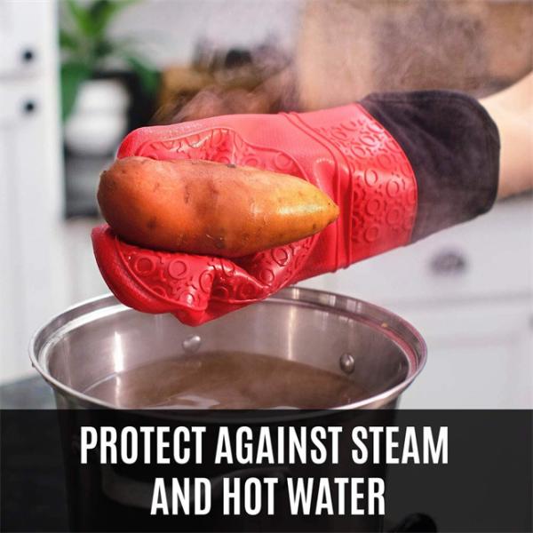 Skidproof Oven Mitts Pot Holder, luvas impermeáveis da cozinha e potholders