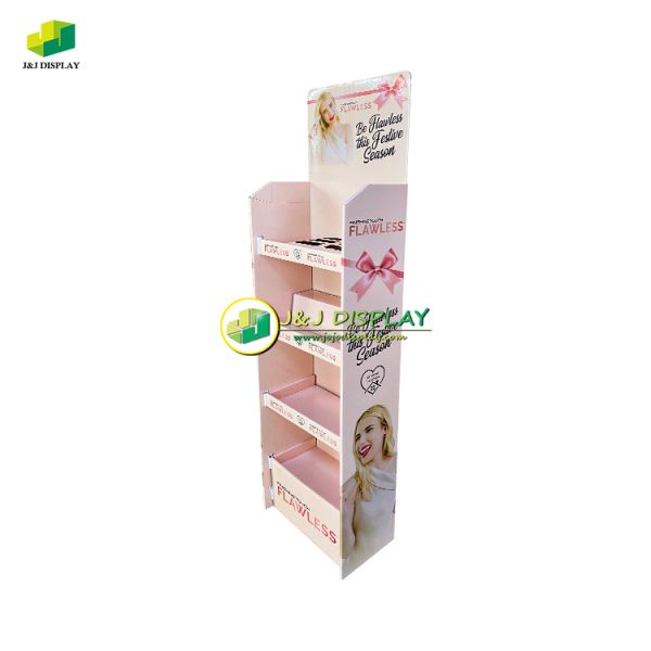 Personal Care Skincare Cardboard Display Units In Pharmacy Floor Display Stand