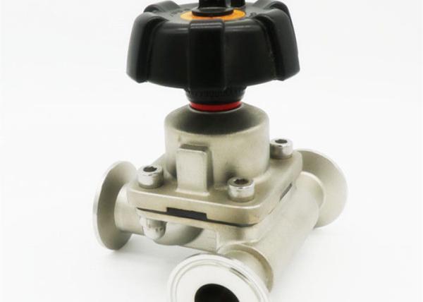 Three Way Manual Diaphragm Valve TP316L Stainless Steel Material For Beverage