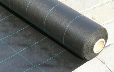 Polypropylene Woven Plastic Ground Cover , 4.2x100m 100gsm Black Garden Fabric