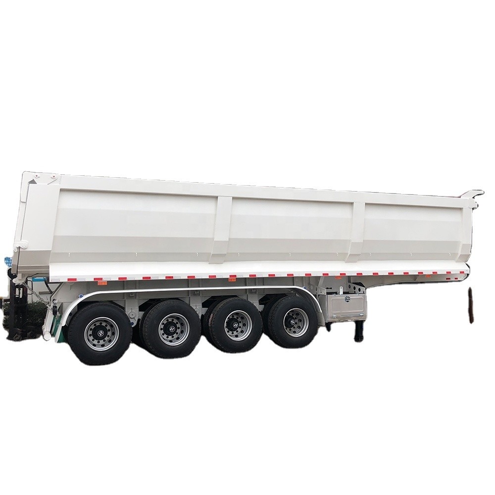 Main Beam 500mm Height Q345B CIMC Tipper Galvanised Crane Dump Semi Trailer Truck