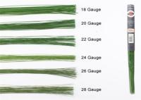 Cor verde 26 gauge 30cm comprimento Papel revestido fio artesanal para decoração