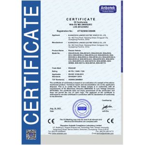 Guangzhou Langjie Electric Vehicle Co., Ltd. Certifications