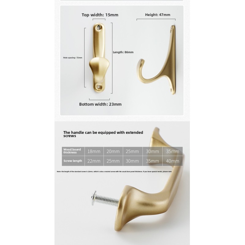 Modern Simple Luxury Golden Aluminum Alloy Durable Rectangle Cabinet Door Handle Invisible Kitchen Gym Closet Wardrobe Drawer