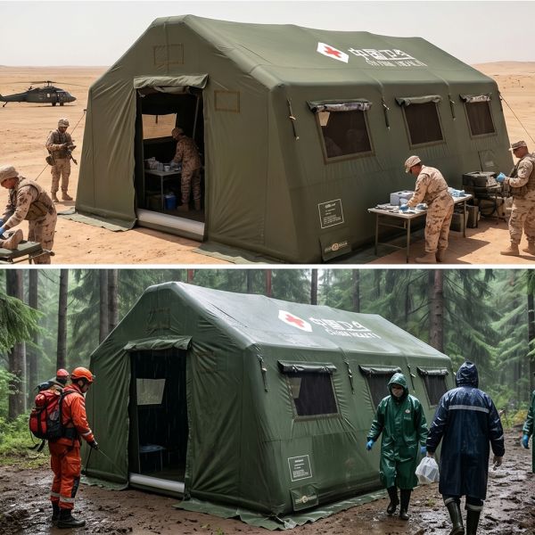 Inflatable Medical Tent Waterproof PVC Air Frame Tent Outdoor Temporary Medical Station Custom Supplier