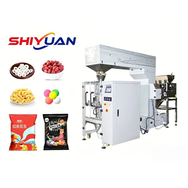 4KW Automatic Grain Packing Machine , Vertical Rice Bag Packing Machine