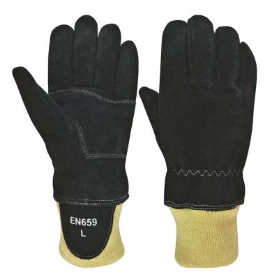 As luvas EN659 de Cowsplit Shell Wristlet Cuff Firefighter Work certificaram