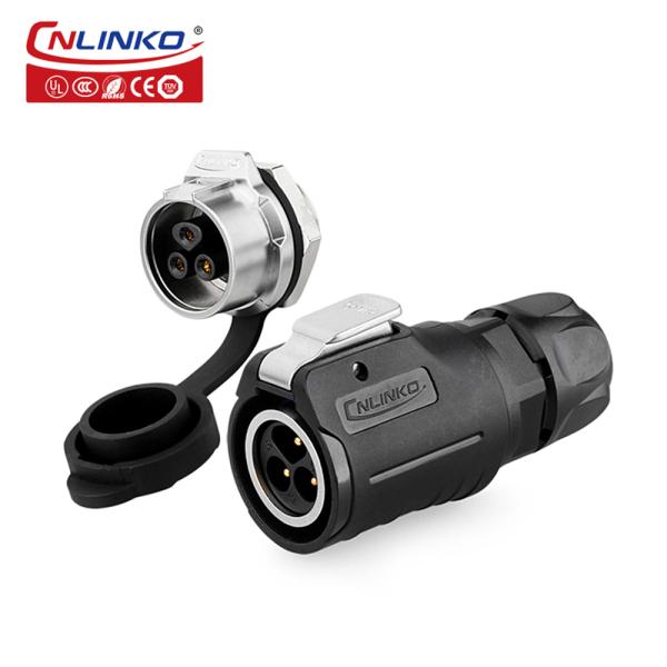 Cnlinko Connector M16 IP68 Waterproof Outdoor Led Lighting Connector 3 Pin Extension Wire Industrial Connector