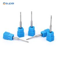 2 flautas Micro Tungsténio Carbide Final Moinho pescoço longo bola nariz para moagem minúsculo buraco profundo