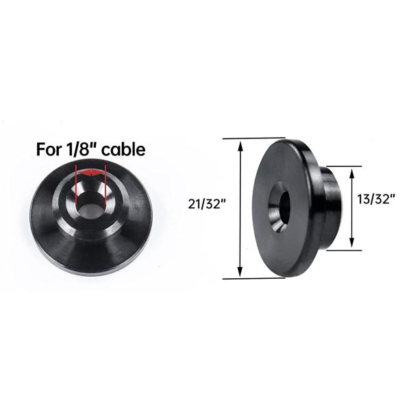 Metal Post Cable Railing Kit with Black Finish and 1/8 inch Wheel Protective Sleeve