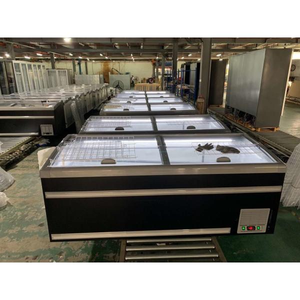 Hot Sale Supermarket Refrigeration Aht type Glass Island Icecream Freezer with certificate