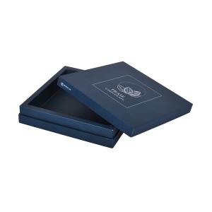 Dark Blue Paperboard Chocolate Paper Boxes Square Shape 2mm Thick Eco Friendly