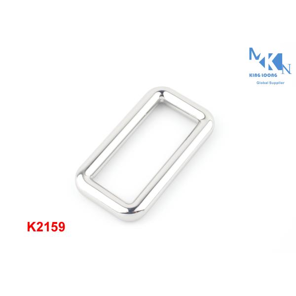40mm Inner Size Metal Square Buckle Nickle Color Polished Rolling Plating For Handbag