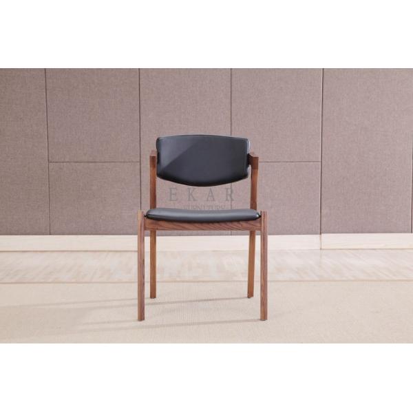 Modern Design Ash Wood Hotel Pu Leather Dining Room Chair