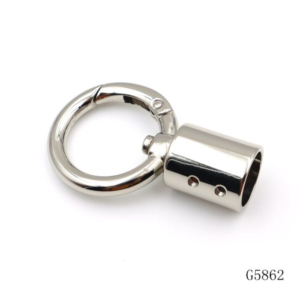 Metal Accessories Tassel Cap Hook Hardware Round Carabiner Spring O Ring with Tassel Cap End