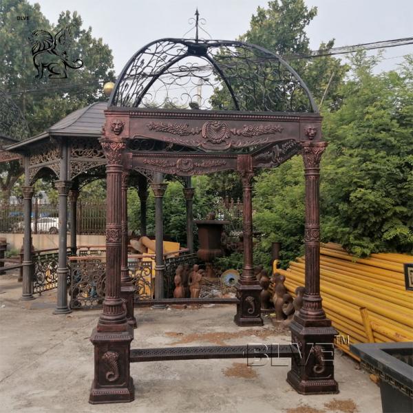 Antique Iron Gazebo Wrought Iron Pavilion Garden Metal Large European Style Outdoor Decorative