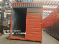 Remolque semi-remolque cerrado amarillo de 53 pies con puertas laterales y traseras