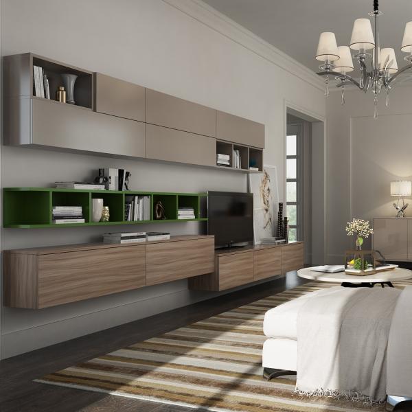 Solid Wood MDF 80 Inch Tall Tv Unit For Bedroom With Anti Water Drawers