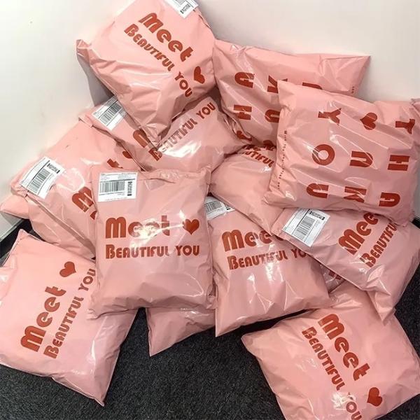 CTCX Custom Printed Pink Plastic Packaging Shipping Postage Poly Mailers Polymailer Mailing Bags for Clothes