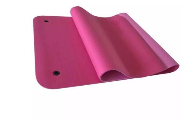 Pink Colour Double Layer TPE Non Slip Yoga Mat for Home Gym for Women Men, 72” x 26” x 1/4 inch