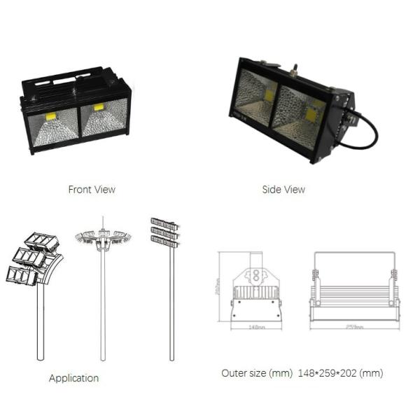 60W Integrated Chip LED Outdoor Flood Lamps , Commercial Flood Lights IP65 Rating