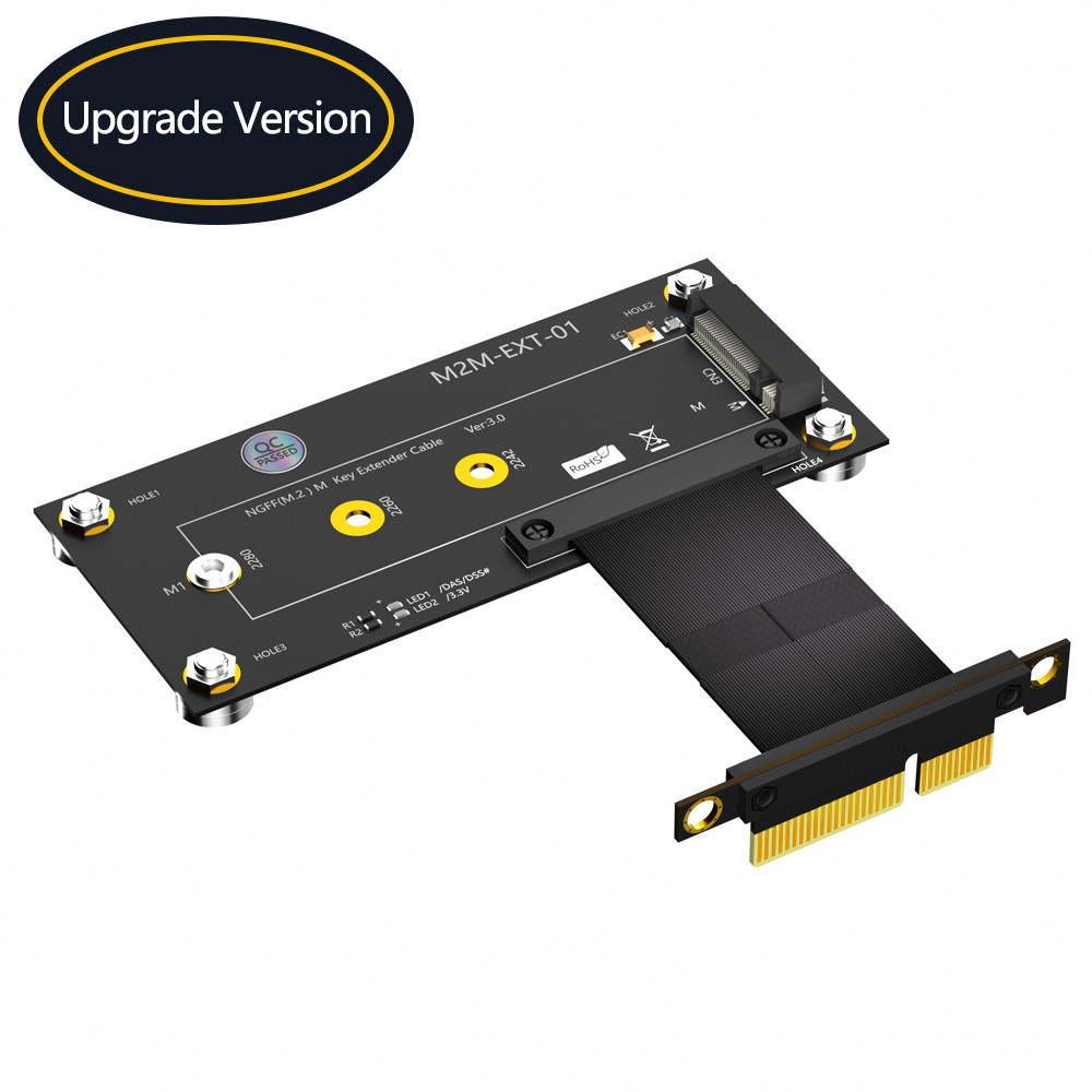Новая версияM.2 NGFF nvme M-key SSD на PCI-E 4X расширительный кабель с магнитной подставкой