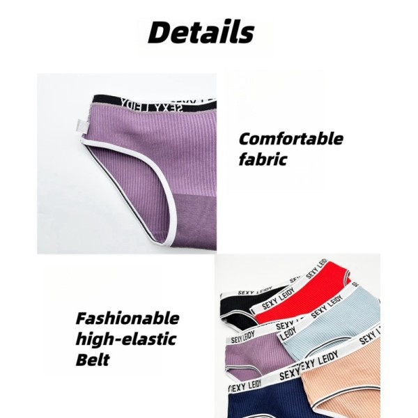 Wholesale Women High Quality 95% Cotton Fashionable Belt M-xl Women Brief Quality Slips Cotton Femme Lady Panty Briefs