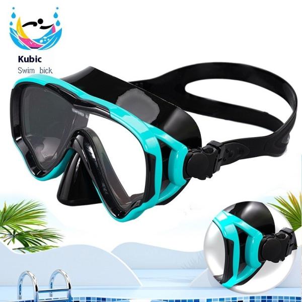 Silicone Scuba Diving Goggles Double Lens Fog Free Snorkel Mask Fall Resistance