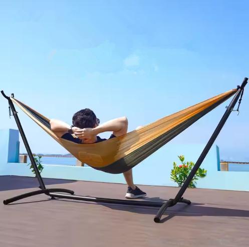 Soft And Comfortable Hammock Swing Chair  Iron Tube Frame Portable Beach Hammock