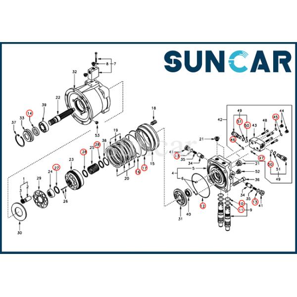 SA8 230-13430 SA8230-13430 SA823013430 Swing Motor Seal Kit For Volvo Heavy EW170 EW180 EC210 EC460