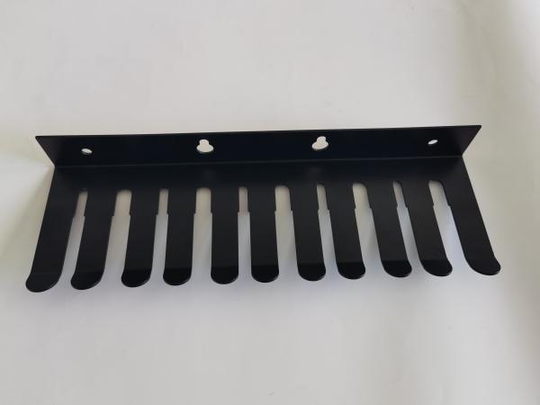Impressão de logotipo personalizado Ferro Modular Patch Cable Holder Mural Mountable Hanger Garra 19 Slots