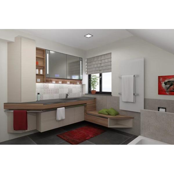 Производители оптом Интеллектуальные дверцы зеркала ванной комнаты Простые противотуманные светодиодные двери Длина опциональное зеркало из алюминиевого сплава