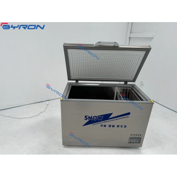 Stainless Steel Ice Cream Chest Freezer Supermarket Ice Cream Deep Freezer