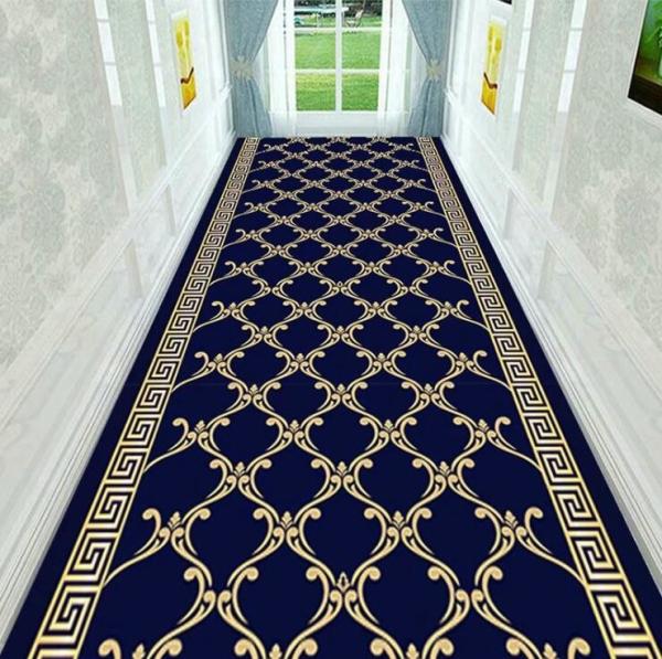 Impressão 3D Flores Tapete comercial de piso Corredor de entrada Escada Tapete de hotel