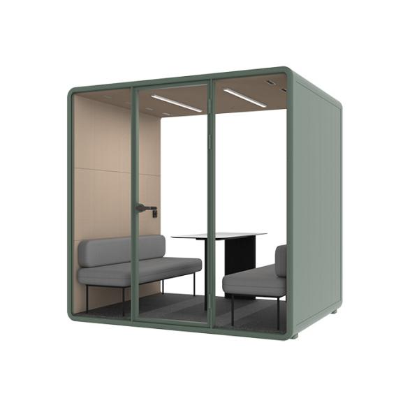 Soundproof Office Pods Support Install Access Control System For Showing Product In Fair And Talking In Silent Booth