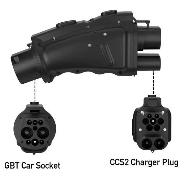 e-mingze Premium EVSE Adapter 32A Electric vehicle DC Charger Connector CCS2 to GBT electric vehicle charger adapter