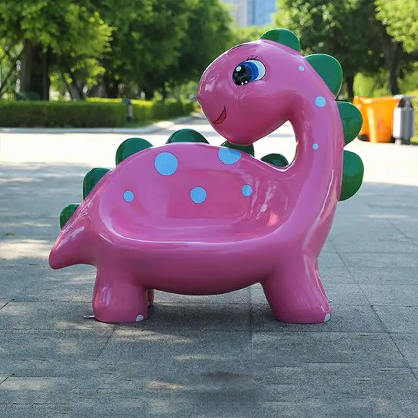 Cute Garden Decoration Cartoon Life Size Fiberglass Animals Dinosaur Statue
