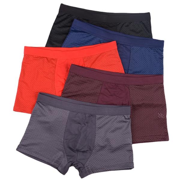 Crotch Mens Boxer Briefs Bamboo Fiber U Shape Breathable Quick Dry Underwear