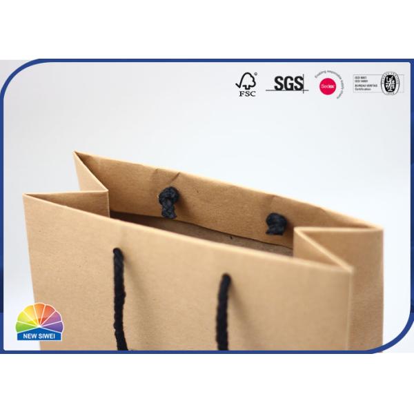 Подгонянные бумажные мешки Kraft логотипа с ручками 180gsm хлопка