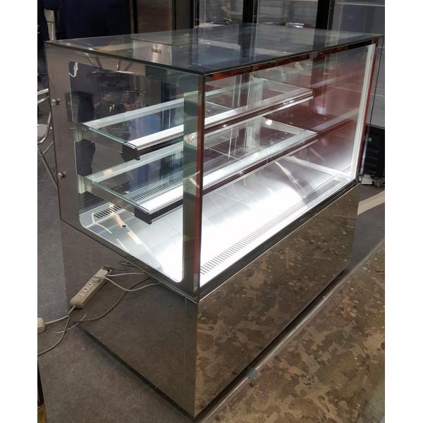 Случай пирожного дисплея пекарни нержавеющей стали Refrigerated основанием
