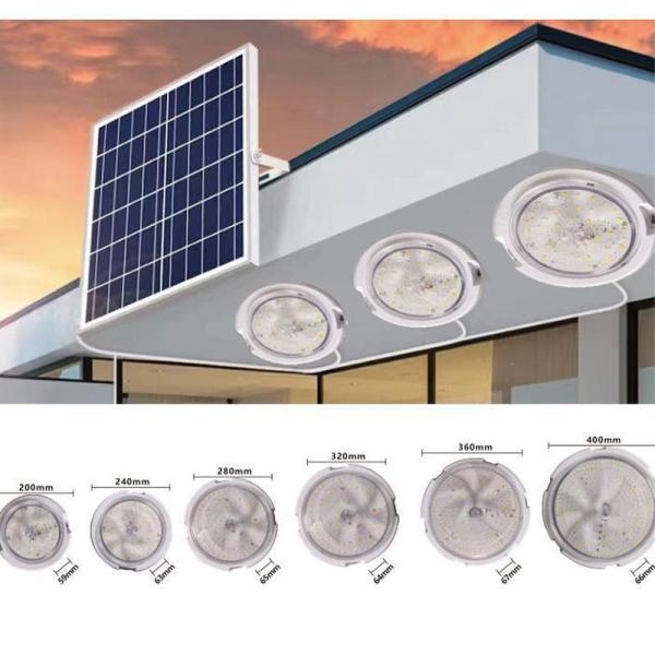 Luz solar de teto interior com controle remoto e suporte solar para 20w 40w casa